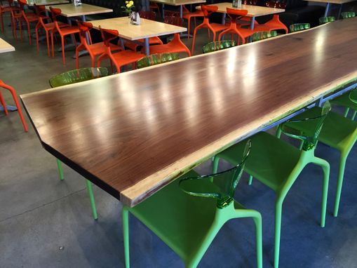 Custom Made Live Edge Reclaimed Wood Slab Table