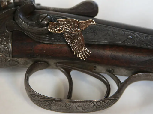 Custom Made Partridge Bronze Pin, Hunting Accessories, Exclusive Gift, Bird Pin, Wild Bird Pin