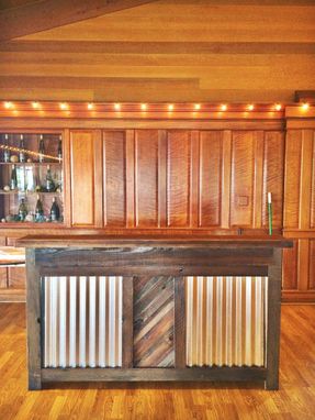 Custom Made Reclaimed Wood Rustic Bar