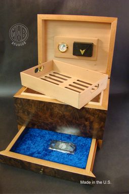 Hand Made Custom Humidor With Drawer By Mwb Studios Custommade Com
