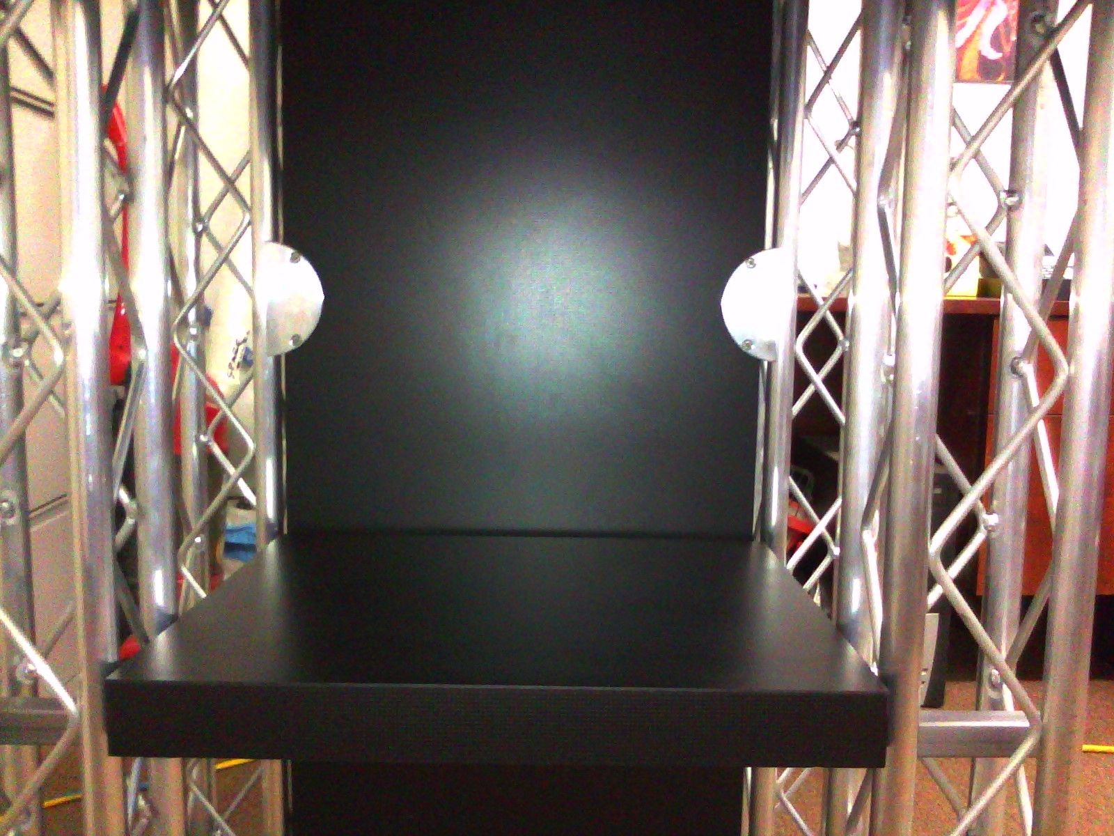 Handmade Custom Black Podium With Led Light Box by SteelDesign
