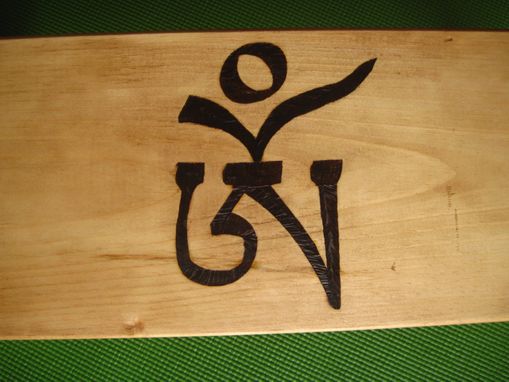 Custom Made Ancient Om Meditation Bench