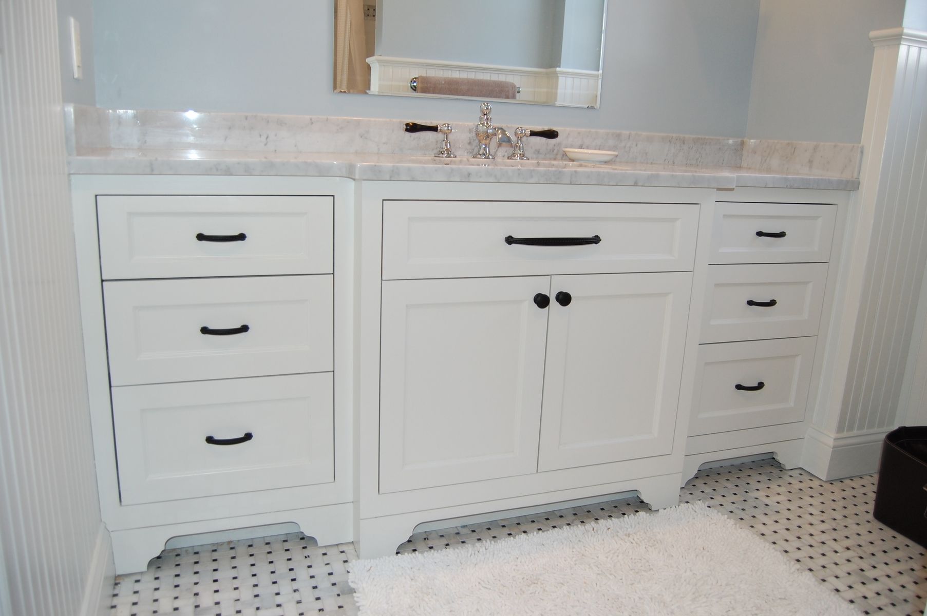 Hand Made Wide Single Bathroom Vanity By John Samuel Custom