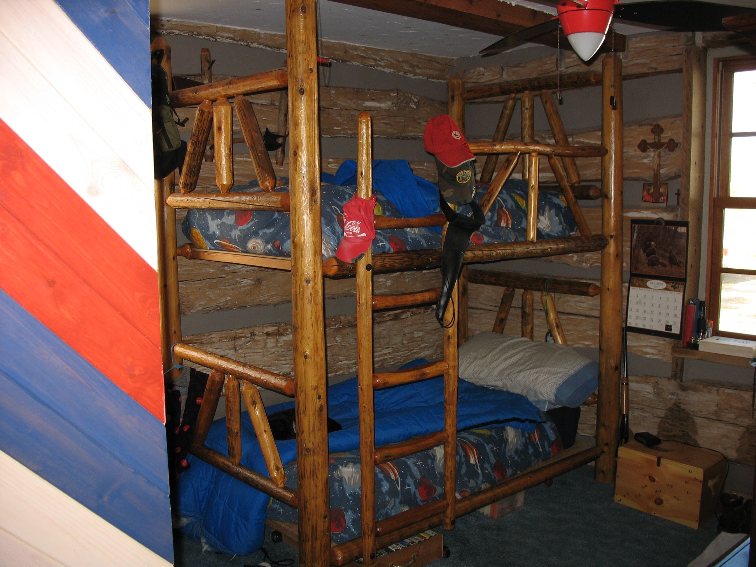 Hand Made Log Bunk Beds By Cabins To, Custom Log Bunk Beds