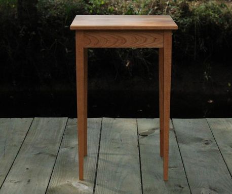 Custom Made Tapered Leg End Table In Cherry
