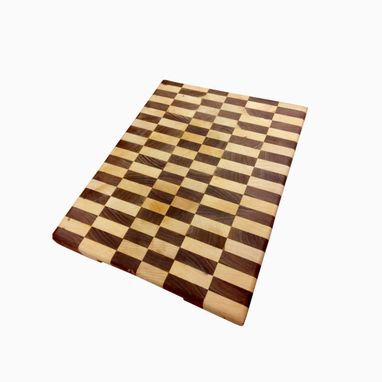 Custom Made Checkerboard Walnut And Maple Cutting Board