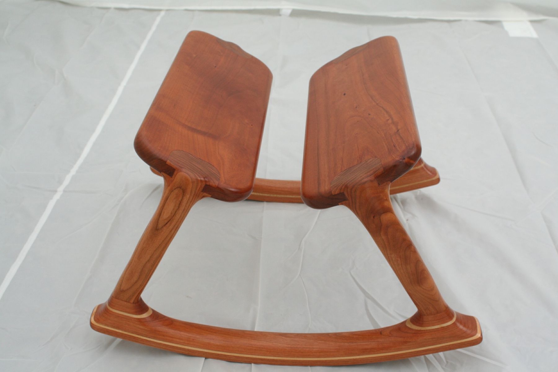 Custom Cherry Rocking Footstool Shipping Included by Wood In Motion