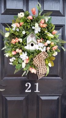 Custom Made Birdhouse Wreaths - Spring Summer Wreaths