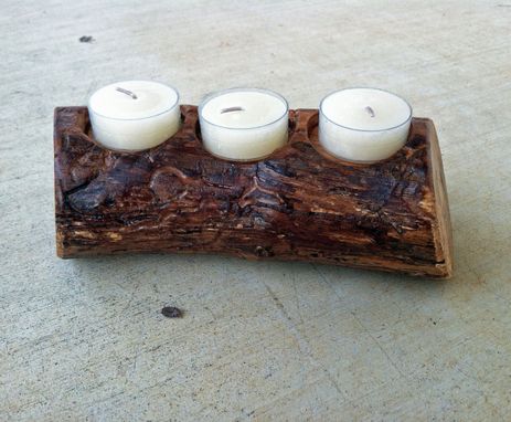 Custom Made Reclaimed Rustic Oak Candle Holder