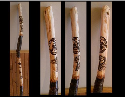 Custom Made Wood Anniversary,Retirement Gift,Hiking Stick,Walking Stick,Cane,Hikers  Gift by Artistic Creations By Rose | CustomMade.com