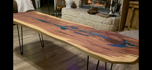 Custom Made Epoxy Live Edge Coffee Table