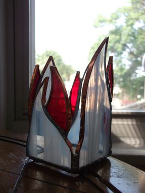 Custom Made Stained Glass Tealight Candle Holder Set
