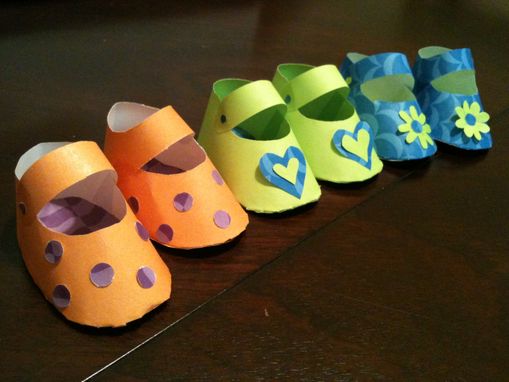 Custom Made Custom Party Favors Decorations Paper Baby Shoes For Shower Or Birthday