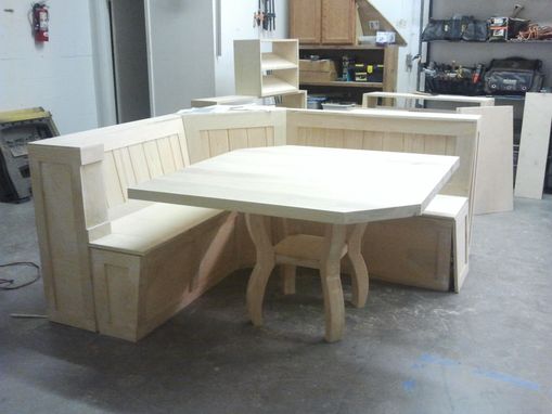 Custom Made Breakfast Nook With Maple Table.