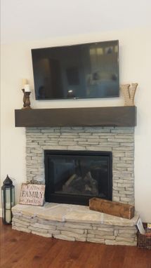 Custom Made Fireplace Mantel With Hidden Storage