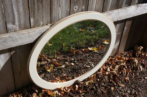 Custom Made Solid Wood Oval Wall Mirror