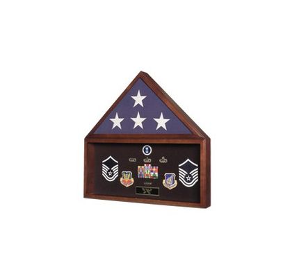 Custom Made Burial Flag Medal Display Case Ceremonial Flag Display