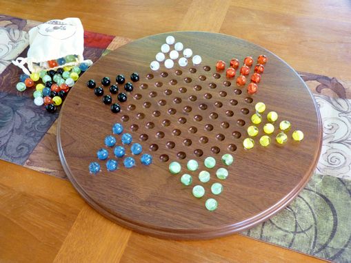 Custom Made Chinese Checkers Game Board With Marbles