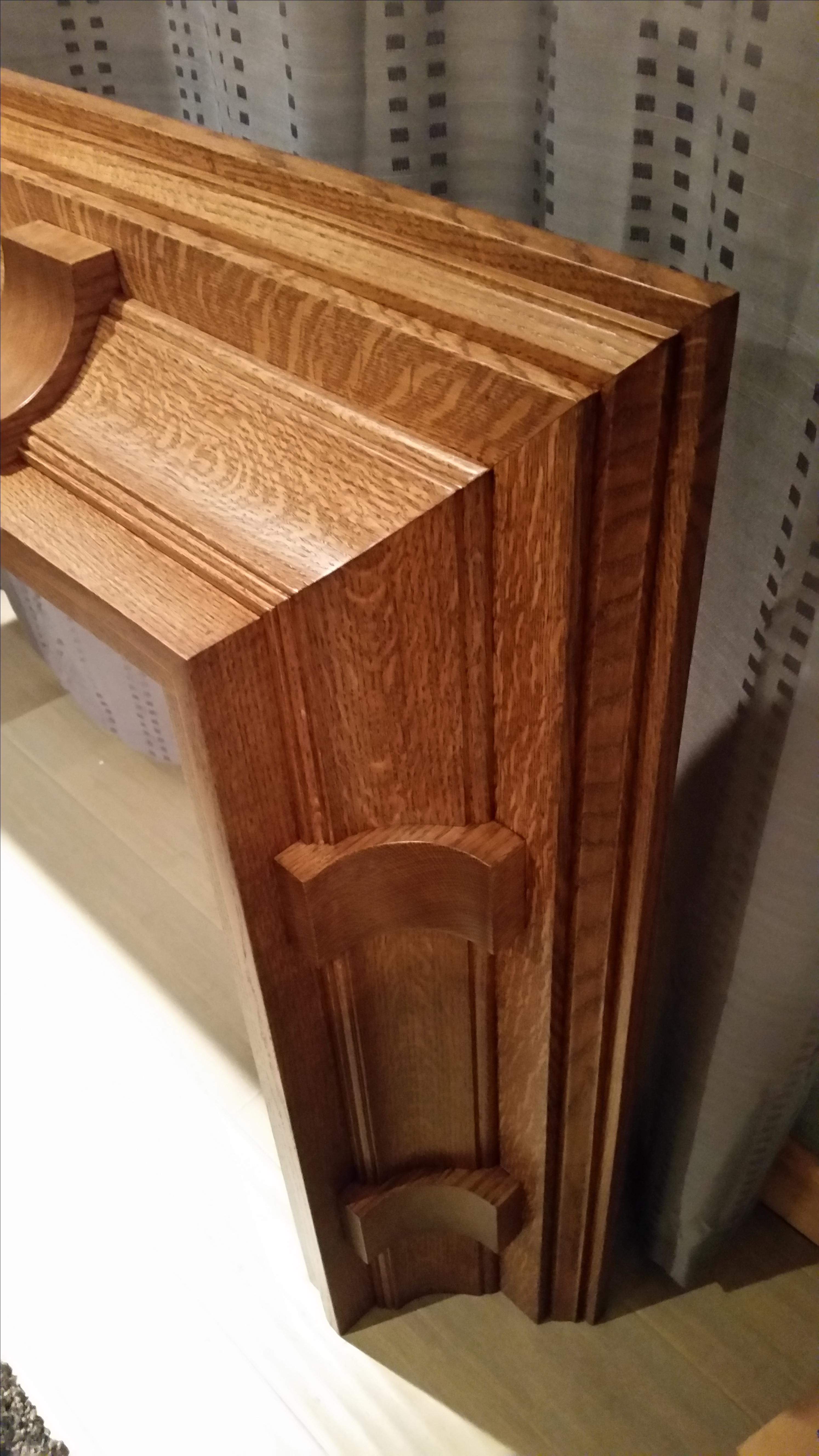 Custom QuarterSawn, White Oak, Mantel by Custom Woodgrains