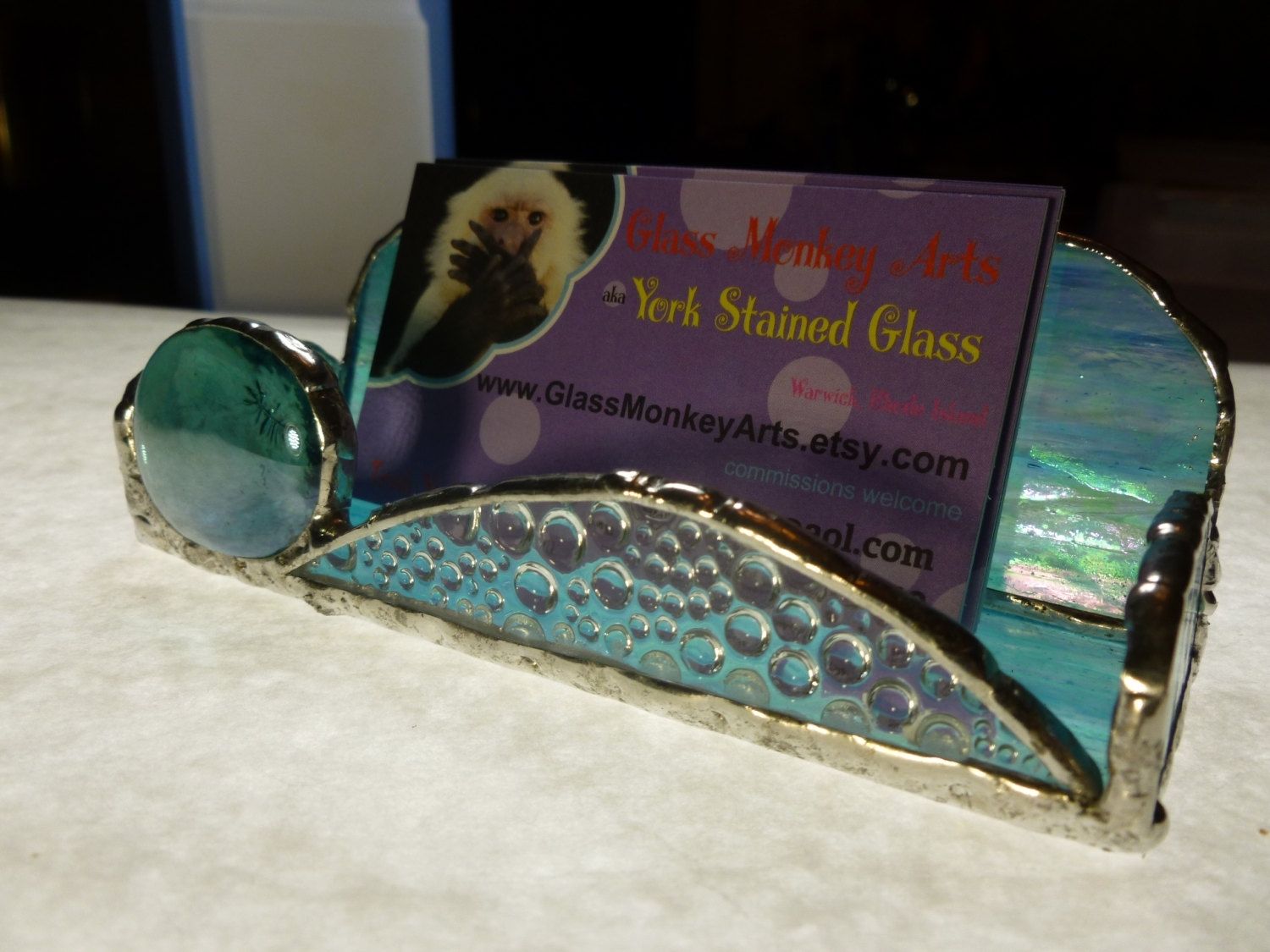 Business Card Mold, glass draping