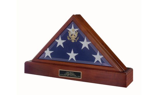 Custom Made Burial Flag Box - Burial Flag Case