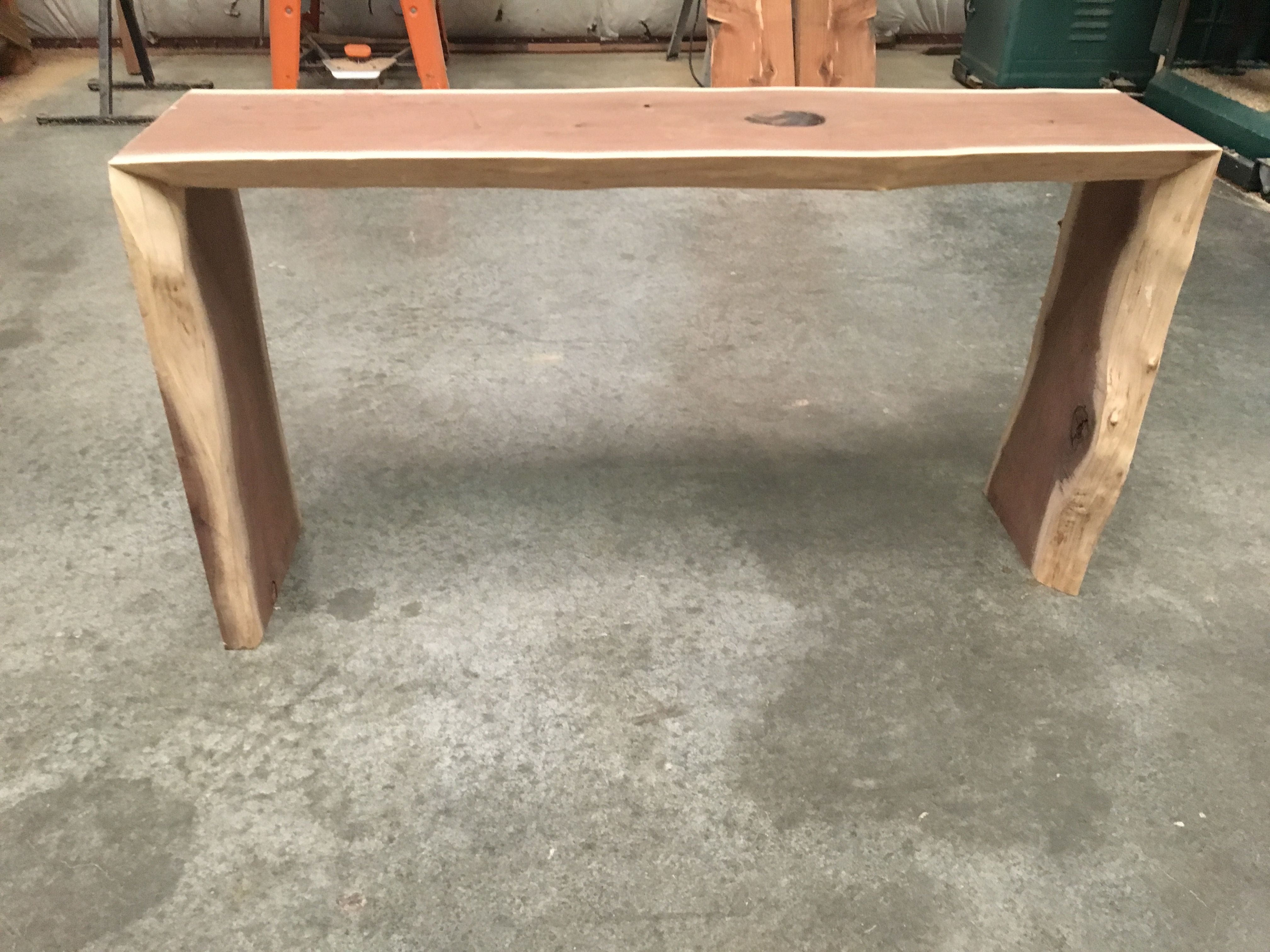 Hand Made Live Edge Black Walnut Waterfall Table by KC Custom Hardwoods