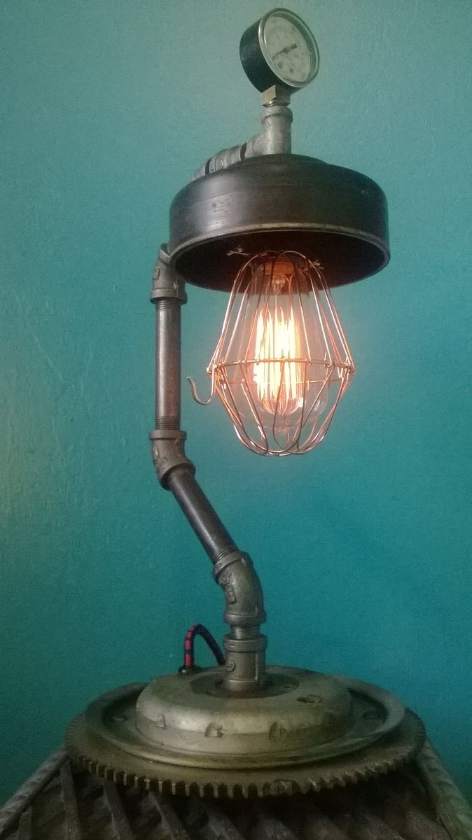 Hand Made Upcycled Automotive Parts Lamp by Retro Steam Works