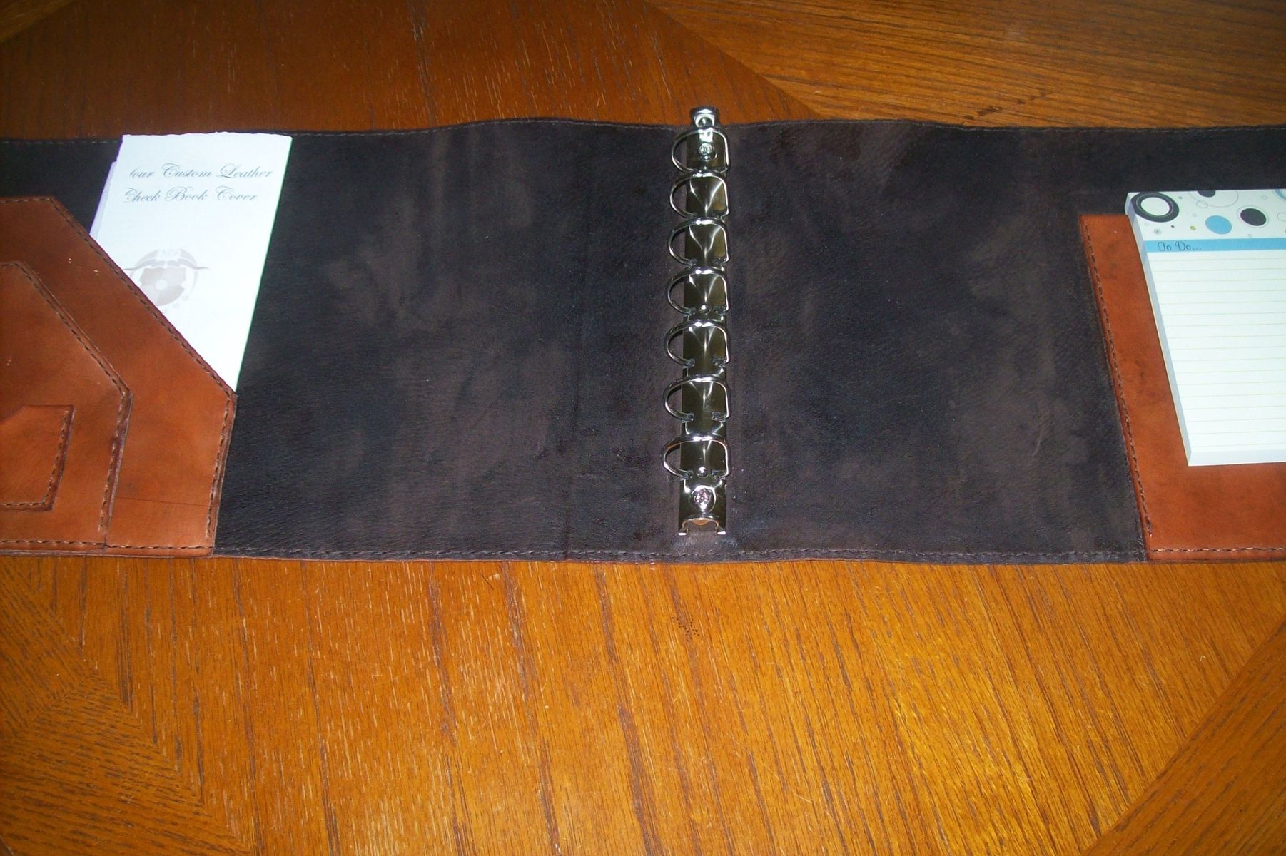 Buy Hand Crafted Custom Leather Business Checkbook Cover, made to order