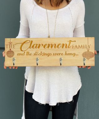 Custom Made Custom Christmas Stocking Hangers-Cr-Nw-Claremont