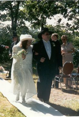 Custom Made White French Lace Wedding Gown