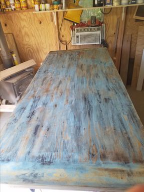 Custom Made Farmhouse Table, Distressed Finish