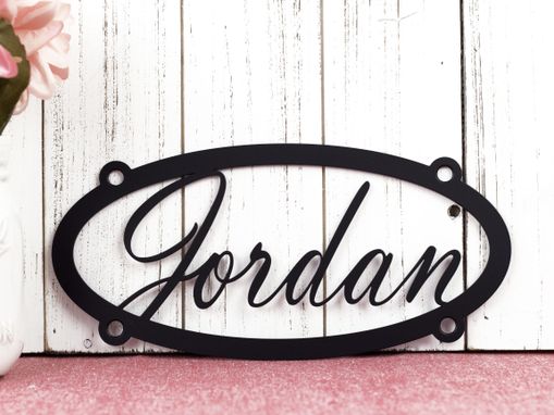Custom Made Family Name And Child Name Oval Metal Signs
