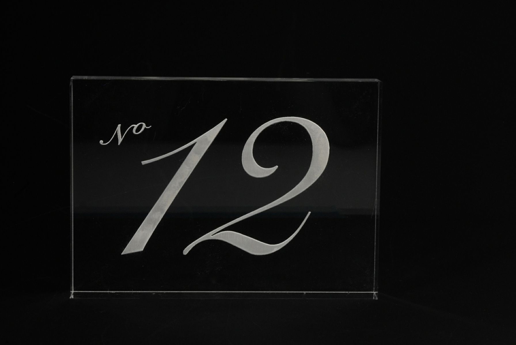 Custom Laser Cut/Engraved Acrylic Table Numbers by Artifacture