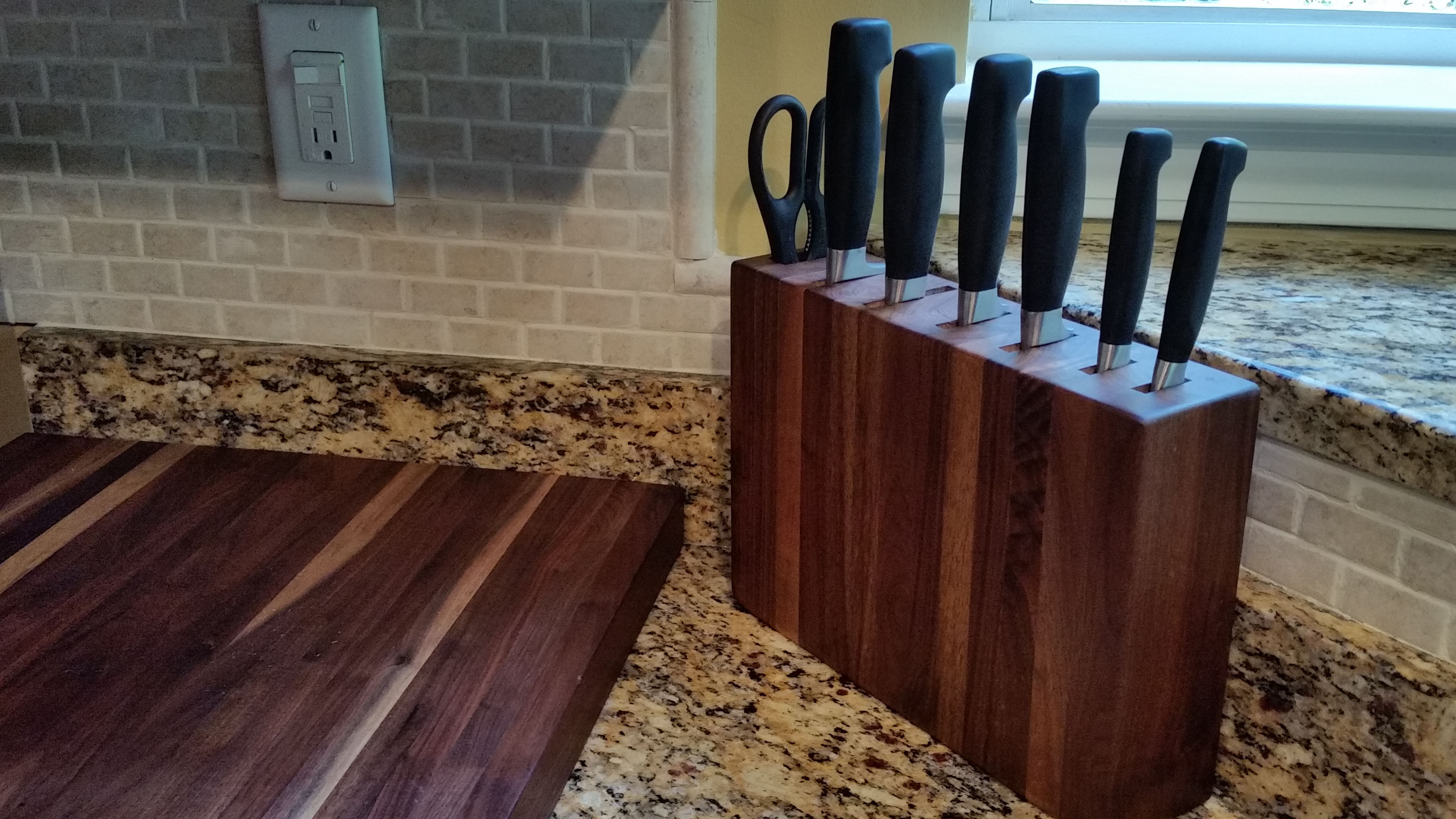 Hand Made Custom Knife Block-- by Woodworking Plus