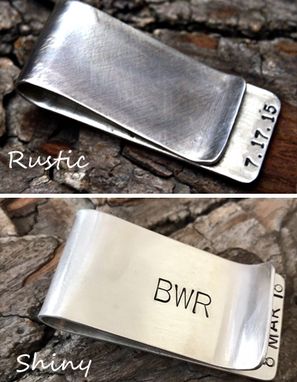 Buy A Hand Crafted Sterling Silver Rustic Mon!   ey Clip Custom - sterling silver rustic money clip custom engraving mon!   ogram