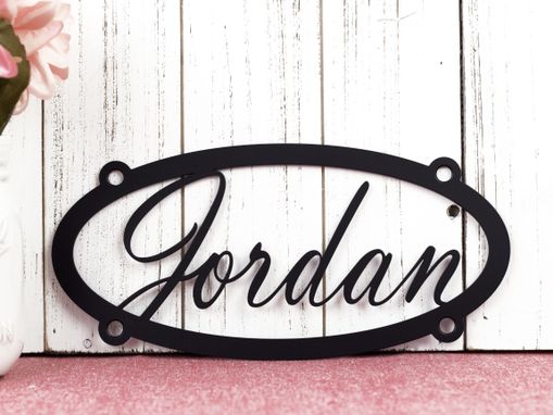 Custom Made Custom Name Oval Metal Sign