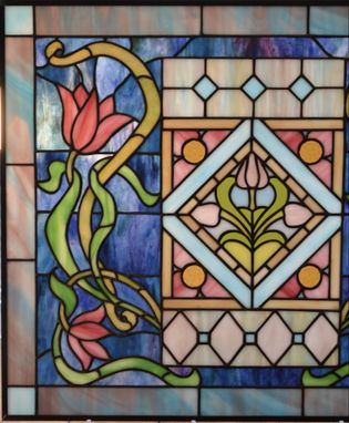 Custom Made #22-03 Custom Designed, Victorian Inspired Stained Glass Window
