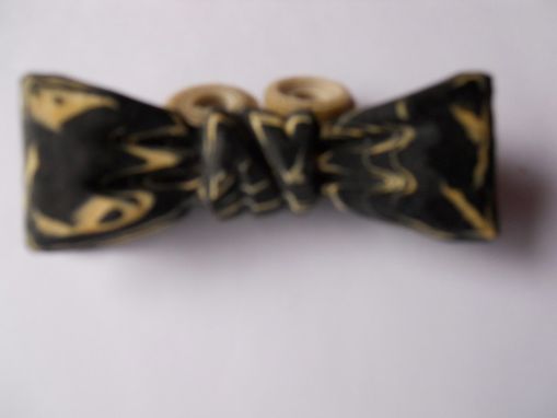 Custom Made Classic Bow Tie - Black/White Colorply
