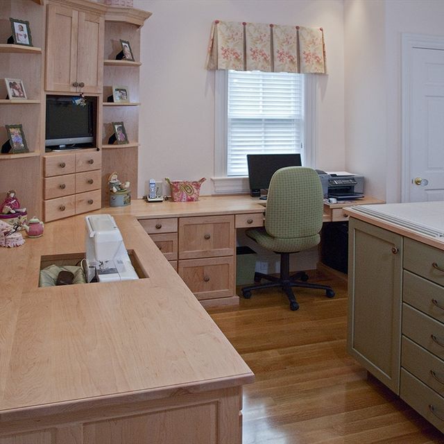 Custom Made Natural Maple Sewing Room By Brunarhans Kitchen And Bath