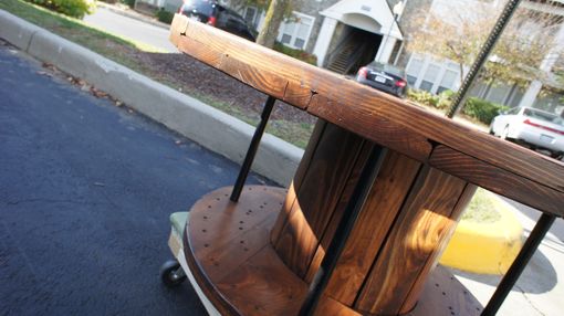 Custom Made Reclaimed Full Spool Coffee Table