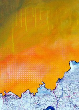 Custom Made Kentucky Mountain - Mountain Painting In Orange- From The In The Mountains Series