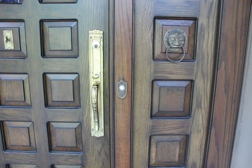 Custom Made Solid Oak Front Entry Door.