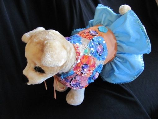 Custom Made Floral Bling Sequin Dog Clothes