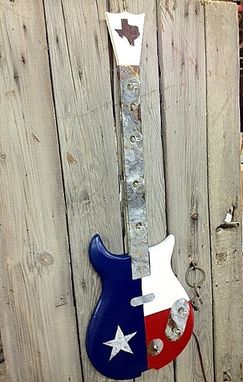 Custom Made Texas Flag Light Fixture Guitar Repurposed Vintage 1963 Gretsch Corvette Body