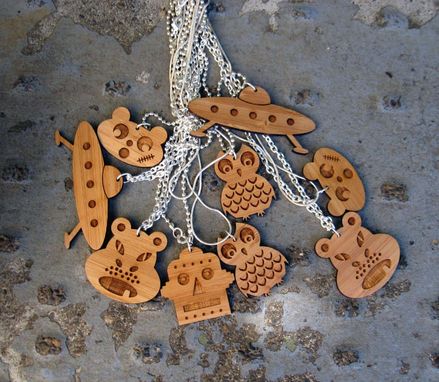 Custom Made Laser Cut Bamboo Necklaces