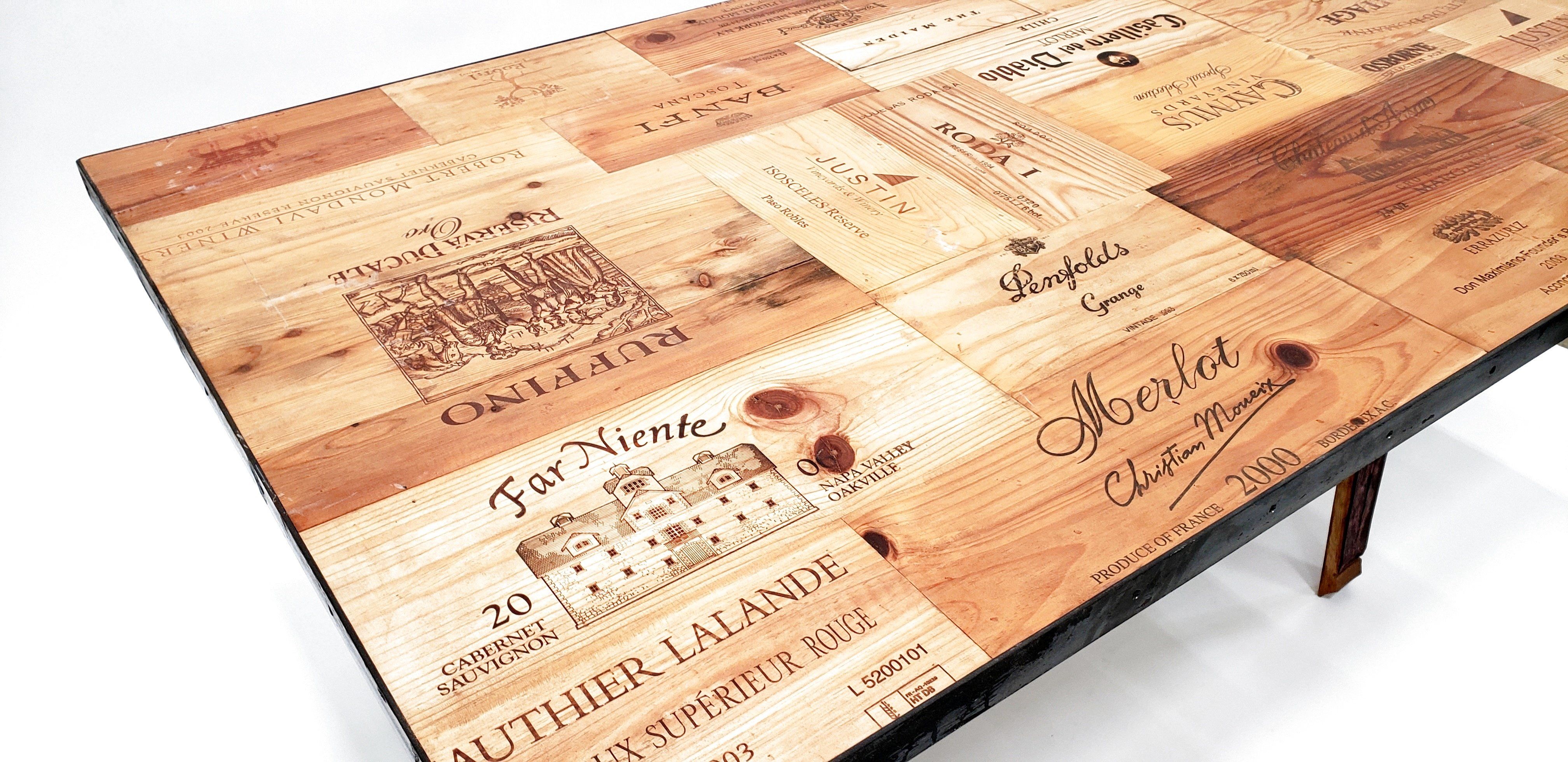 Handmade Wine Crate Dining Table Tafla Made From Reclaimed Wine