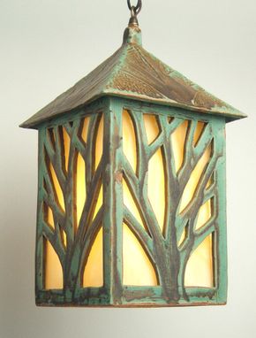 Custom Made Green Ceramic Hanging Pendant Lamp