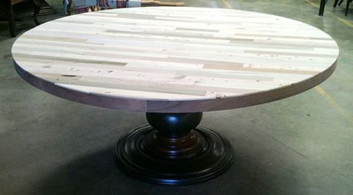 Custom Hand Crafted 66 Inch Plank Top, 66 Inch Round Table