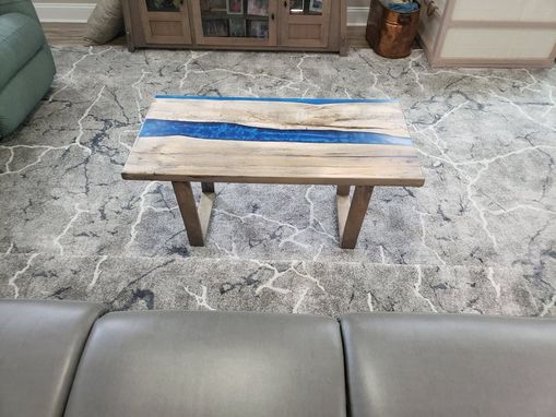Custom Made Spalted Maple River Coffee Table