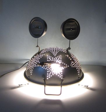 Custom Made Lamp - Reboot Robot Made From A Colander
